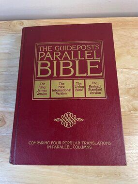 Guideposts Parallel Bible KJV NIV TLB RSV 1981 Zondervan Study Bible VG Cond